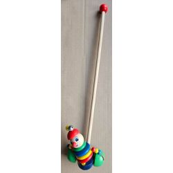 Houten loopstok clown, Hess 14421