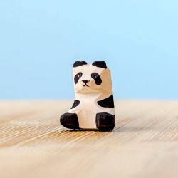 Houten pandabeer welp zittend, Bumbu toys 17933