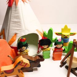 Tipi tent met houten figuren, Rimex toys 3502338