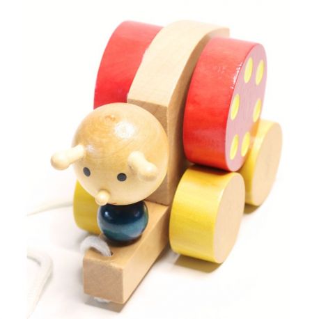 Houten loopfiguur slak, Rimex toys 771