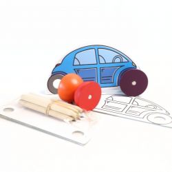 Klik & rol magneten met transport tekenset, Sculptures jeux 23577