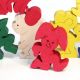 Houten dieren figuren basis kleuren, Rimex toys 114x