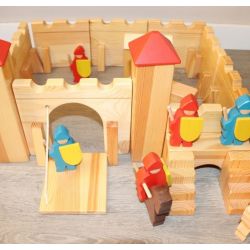 Grenenhouten kasteel met ridders, Rimex toys