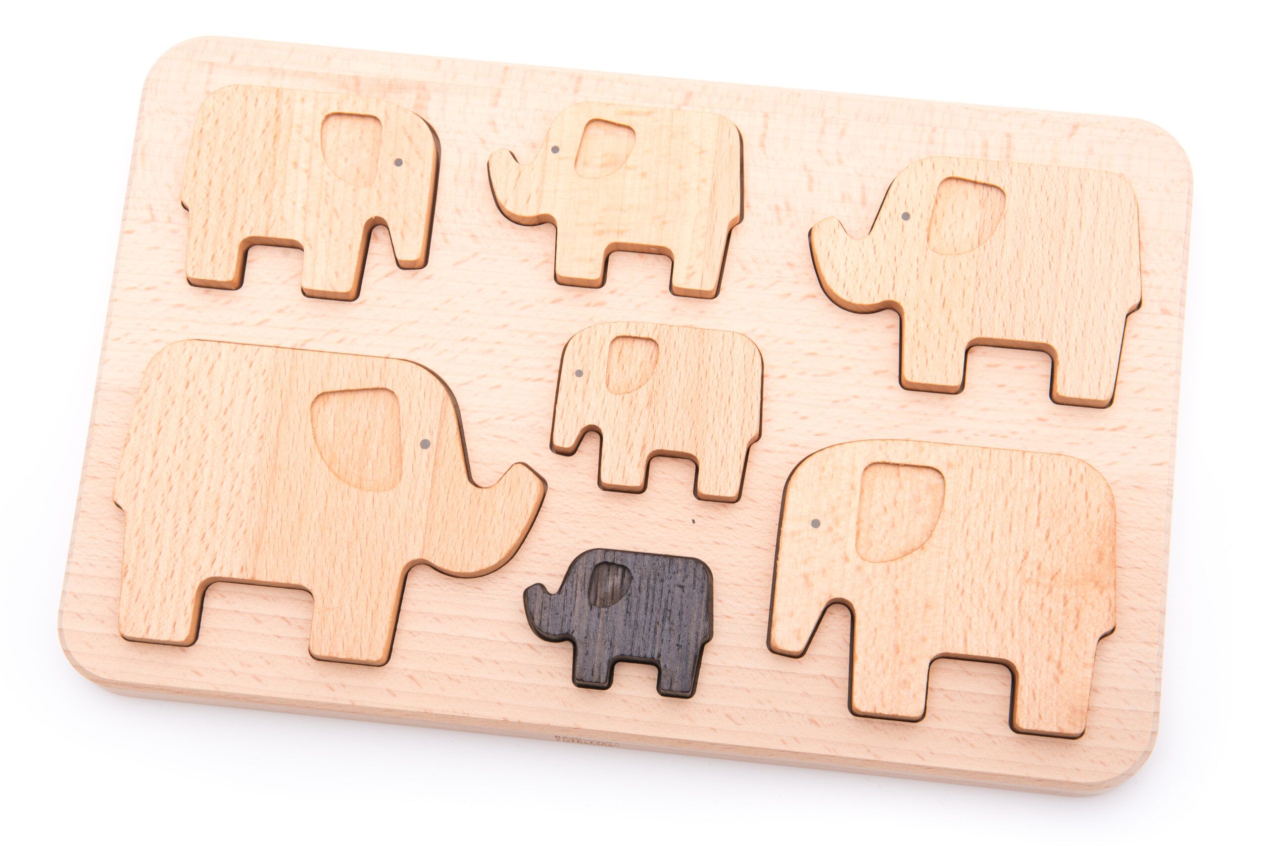 microscopisch terwijl geest Bajo 97390 - Duurzaam houten olifanten puzzel van het merk Bajo