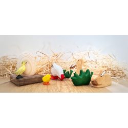 Bumbu toys pasen set (8 stuks) met schilderbare paasei